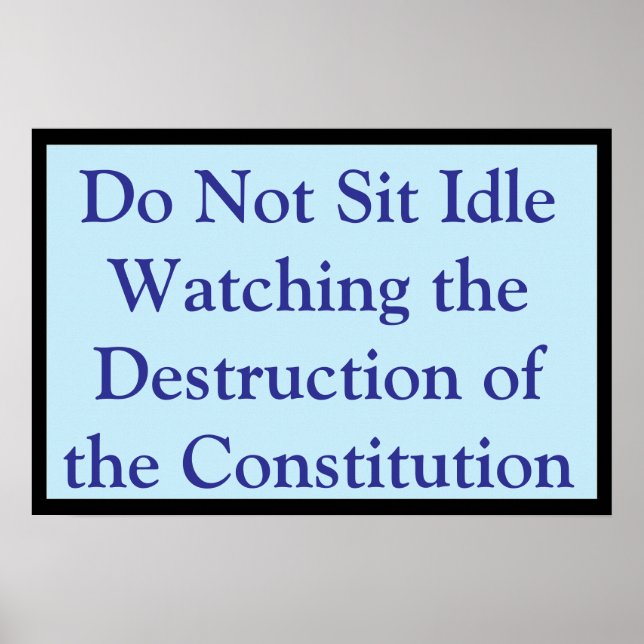 Watching the Constitution Destroyed Poster (Vorne)