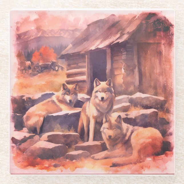 Watching time move on glasuntersetzer (Vorderseite)