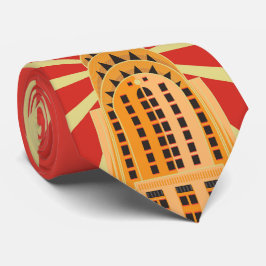 Watchtower Retro Gebäude Necktie Design Krawatte