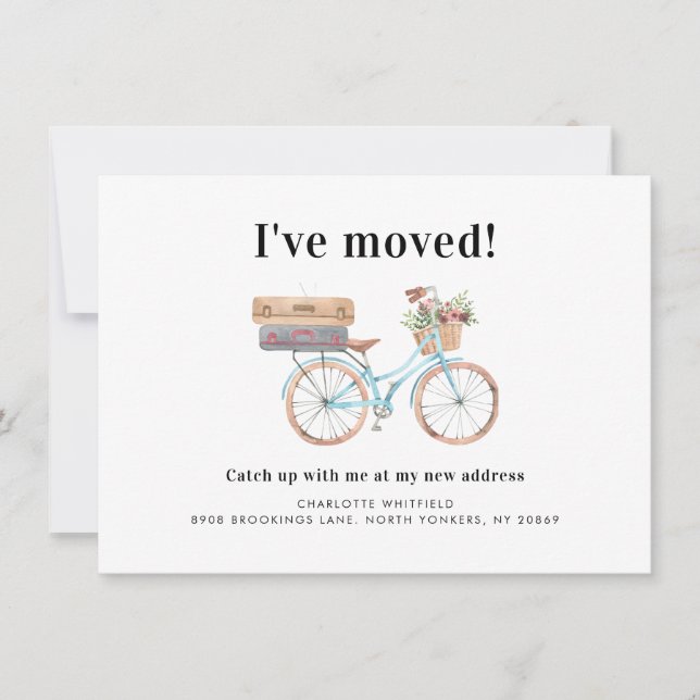 Watecolor Changement d'adresse Faire-part de dépla (Devant)