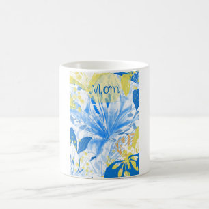 Watecolor Maman Mug Bleu Blanc