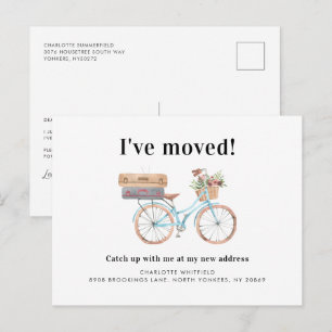 Watecolor New Zuhause Address Moving Ankündigungspostkarte