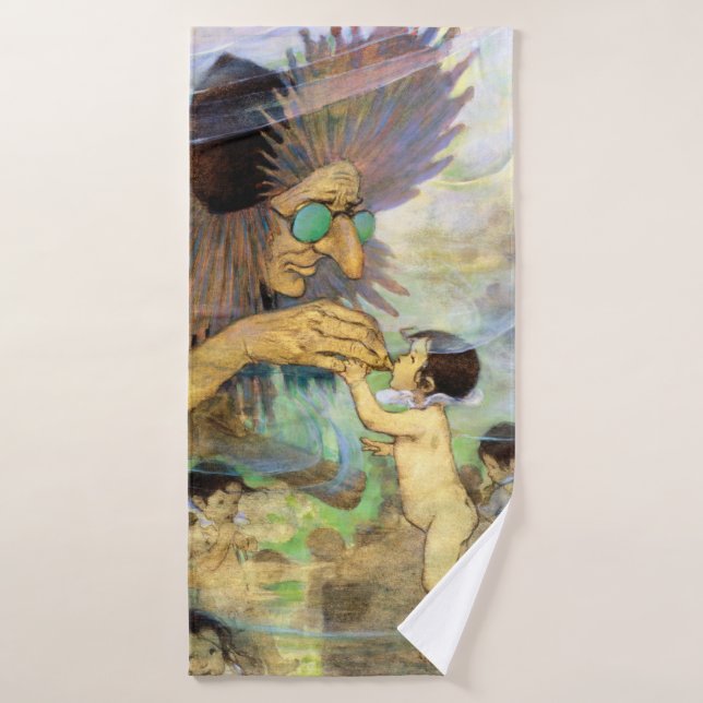 Water Baby and Fairy, Jessie Willcox Smith (Serviette de bain)