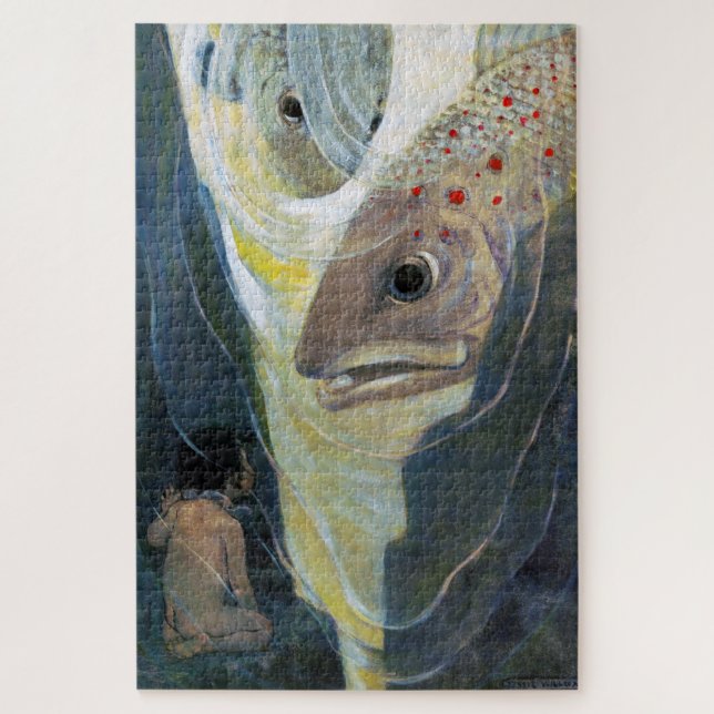 Water Baby and Fish, Jessie Willcox Smith (Vertikal)