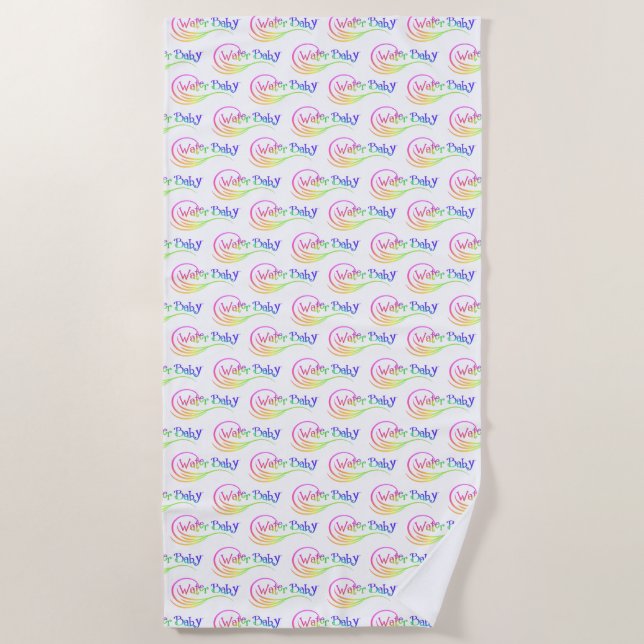 Water Baby logo serviette de plage (Devant)