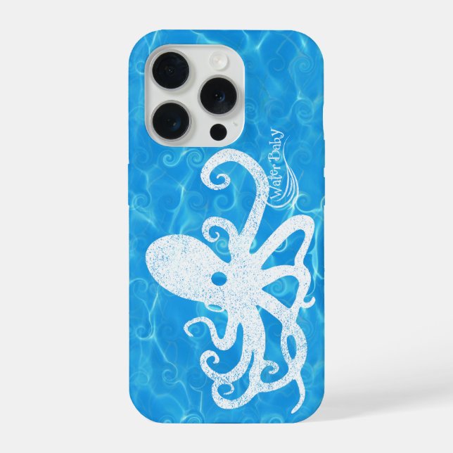 Water Baby Octopus Wave Case iPhone 15 Pro Hülle (Rückseite)