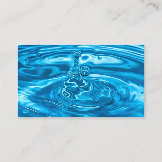 Water Background - Blue Visitenkarte (Vorderseite)