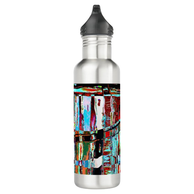Water Bottle – Collapse Reflection Abstract Design Edelstahlflasche (Rechts)