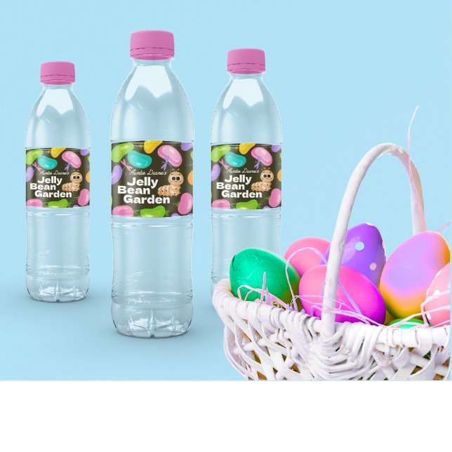 Water Bottle Labels Easter Jelly Bean Garden Party (Von Creator hochgeladen)