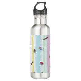 Water Bottle – Sports & Stripes Pastel Racing  Edelstahlflasche