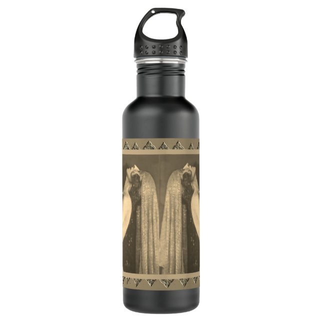 Water Bottle Vintag Deko Tänzer Edelstahlflasche (Vorderseite)