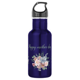 Water Bottle with Bold Floral Motif and Heartfelt  Edelstahlflasche