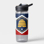 Water bottle with new flag of Utah, USA Trinkflasche<br><div class="desc">Add a refreshing dose of Utah pride to your daily routine with our exclusive water bottle featuring the new state flag of Utah, USA! Designed for both practicality and patriotism, this water bottle showcases the bold and modern design of Utah’s new state flag in vibrant detail. Whether you're at the...</div>