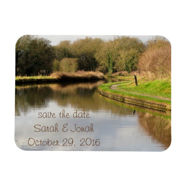 Water Canal Pond Lake Paysage Photo Magnet (Horizontal)