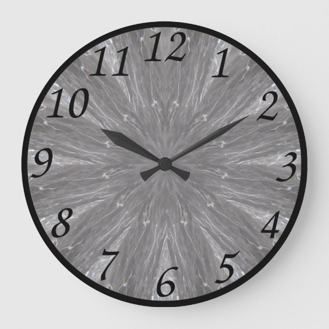 Water Clock - Natural Große Wanduhr (Vorderseite)