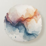 Water Colour Retro Rundes Kissen<br><div class="desc">Design that expresses itself</div>