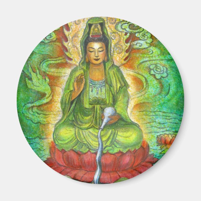 "Water Dragon" Kuan Yin Magnet (Vorne)