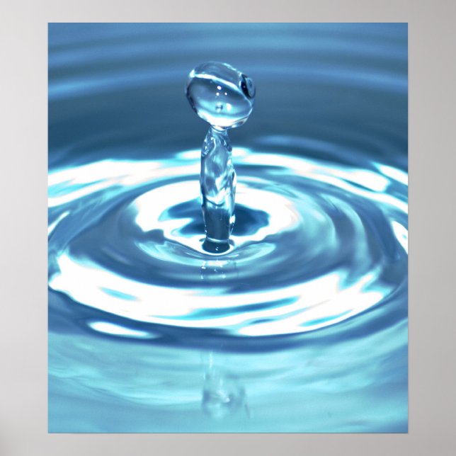 water droplet canvas poster (Vorne)