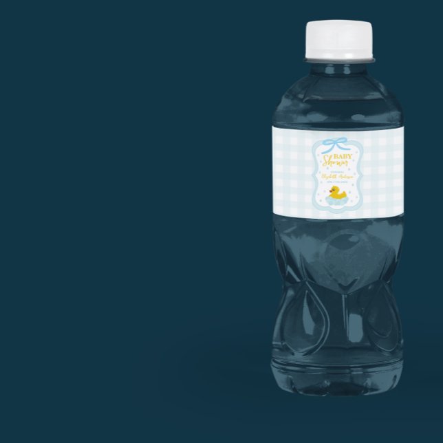 Water Droplets Gingham Boy Baby Shower (Von Creator hochgeladen)