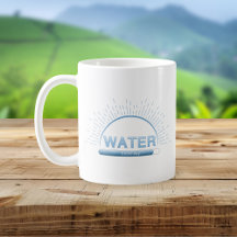 Water Good Day Blue Minimalistische Tasse