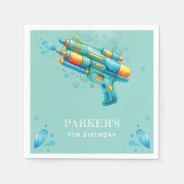 Water Gun Summer Boy Geburtstag Personalisiert Serviette