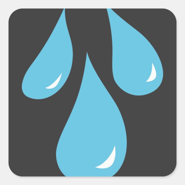Water Hoodie Quadratischer Aufkleber (Vorderseite)