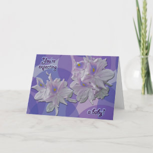 Water Hyacinth erwartende Babykarte Karte