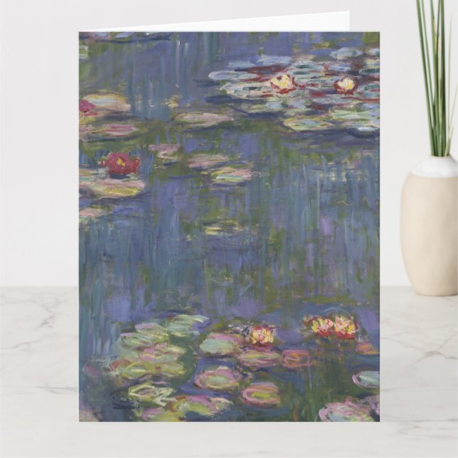 Water Lilie von Claude Monet Karte (Vorderseite)