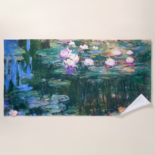 Water Lilie von Claude Monet Strandtuch (Vorderseite)
