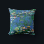 Water Lilies 1916 Claude Monet Kunst Kissen<br><div class="desc">Water Lilies ist eine von zahlreichen Gemälden des französischen Impressionisten Claude Monet,  die Blume der Seerosenlilie darstellen und Licht,  Farbe und Naturreflexe im Teich zwischen den Lilienpolstern malen.</div>