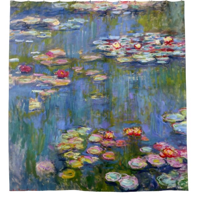 Water Lilies 1916 von Claude Monet Duschvorhang (Vorderseite)