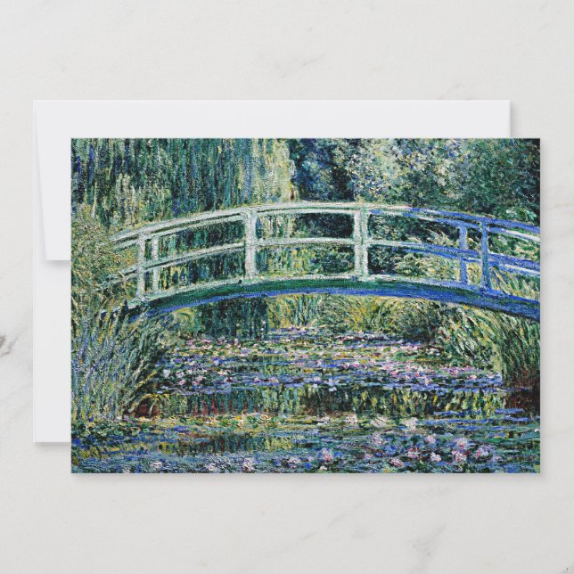 "Water Lilies and Japanese Bridge" Karte (Vorderseite)