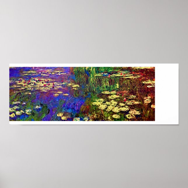 Water Lilies - beeindruckendes Gemälde von Monet Poster (Vorne)