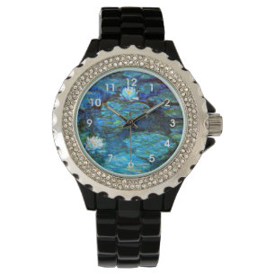 Water Lilies Blue, Gemälde von Claude Monet Armbanduhr