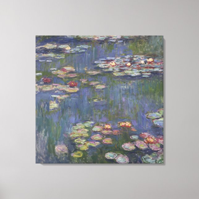Water Lilies by Claude Monet Leinwanddruck (Vorderseite)