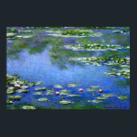Water Lilies by Claude Monet Poster<br><div class="desc">Water Lilies von Claude Monet. Die Rue Laffitte, im 9. Arrondissement von Paris, geboren am 14. November 1840, im 5. Stock der Rue Laffitte 45, im 5. Im Juni 1861 schloss sich Monet der Ersten Regiment der afrikanischen Höllenkavallerie in Algerien für eine siebenjährige Verpflichtung an, aber zwei Jahre später, nachdem...</div>