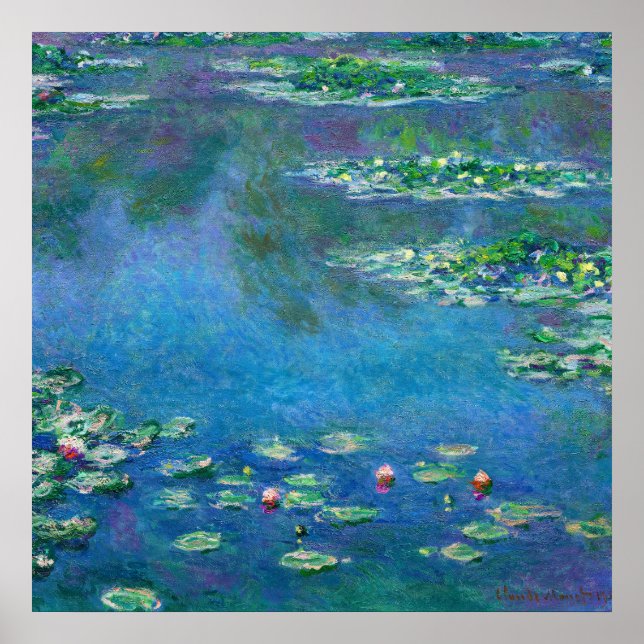 Water Lilies by Claude Monet Poster (Vorne)