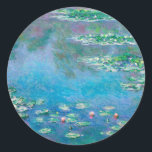 Water Lilies by Claude Monet Runder Aufkleber<br><div class="desc">Water Lilies by Claude Monet</div>