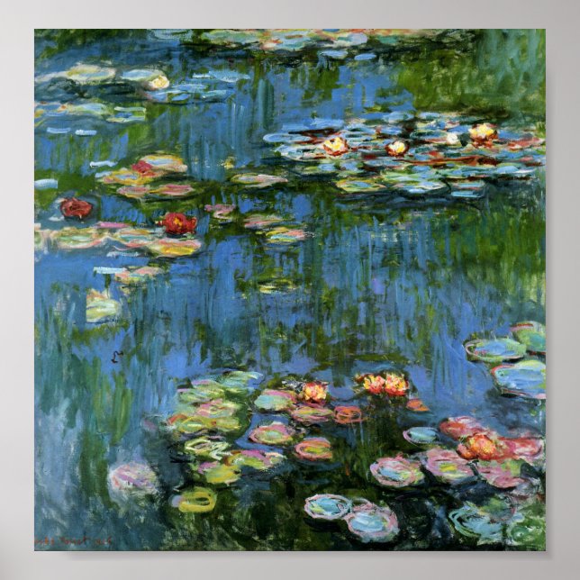 Water Lilies by Monet Poster (Vorne)