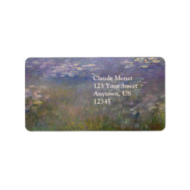 Water Lilies Claude Monet Adressaufkleber