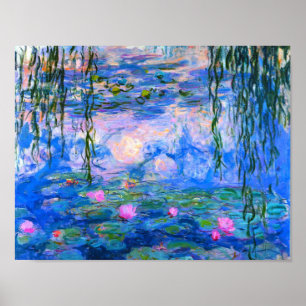 Water Lilies Claude Monet restauriert Poster