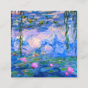 Water Lilies Claude Monet restauriert Quadratische Visitenkarte