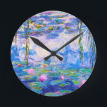 Water Lilies Claude Monet Runde Wanduhr<br><div class="desc">Water Lilies Claude Monet cool,  alt,  Meister,  Meisterwerk,  fein,  retored,  Impressionismus,  Malerei,  lebendig,  gesättigt,  Farbe,  schön,  schön,  Qualität,  hoch,  Auflösung,  Landschaft,  Landschaft,  Post,  Dekoration,  Farben,  Paris,  France,  erneuert besten,  Verkäufer,  farbenfroh,  billig</div>