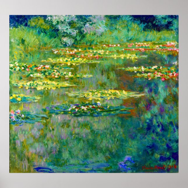 Water Lilies - Le Bassin des Nympheas by Monet Poster (Vorne)