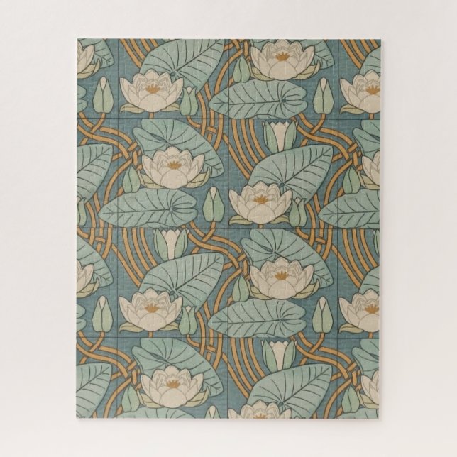 Water Lilies Lily Art Nouveau Natur (Vertikal)