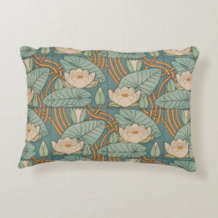 Water Lilies Lily Art Nouveau Natur Dekokissen