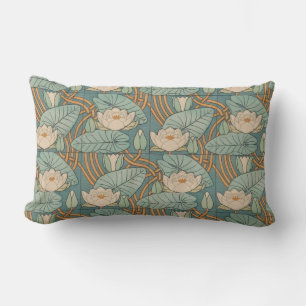 Water Lilies Lily Art Nouveau Natur Lendenkissen