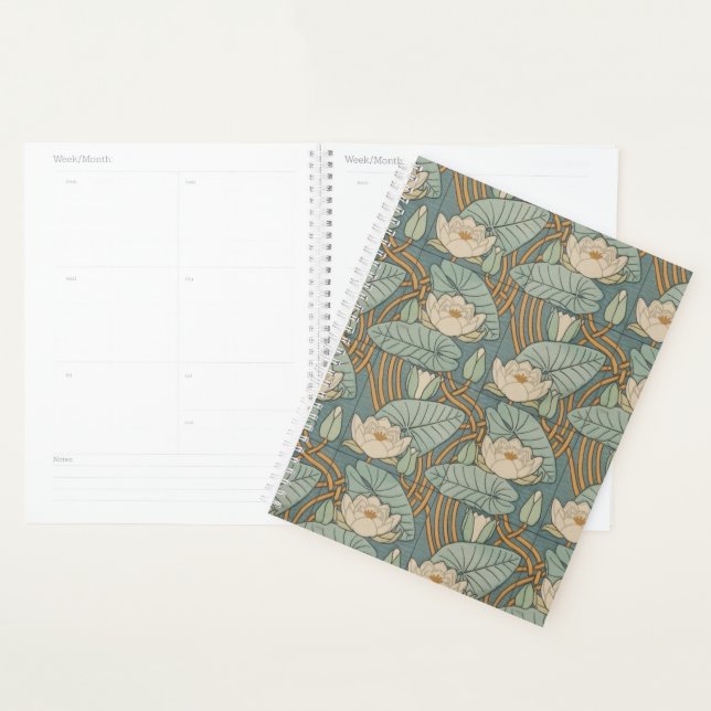 Water Lilies Lily Art Nouveau Natur Planer (Anzeige)