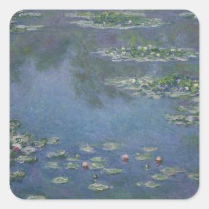 Water Lilies Monet 1906 Quadratischer Aufkleber