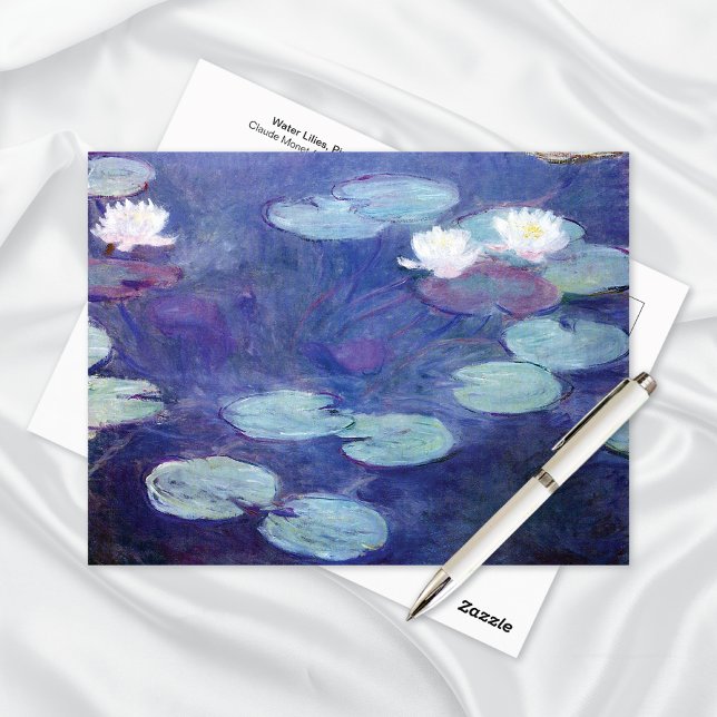 Water Lilies Pink Claude Monet Postkarte (Von Creator hochgeladen)